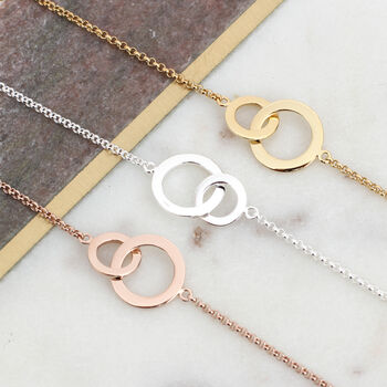 Personalised Silver Or Gold Plated Infinity Bracelet, 4 of 5