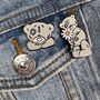 Tatty Teddy With Flower Enamel Pin, thumbnail 4 of 4