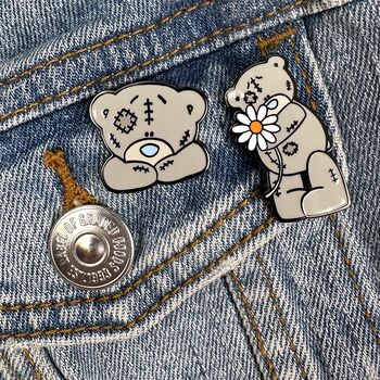 Tatty Teddy With Flower Enamel Pin, 4 of 4