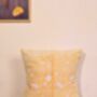 Yellow Patterned Block Print Cushion Cover Set Of Two, thumbnail 1 of 3