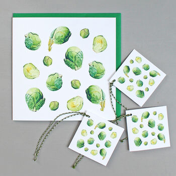 Christmas Card With ' Sprouts ' Illustration, 2 of 3