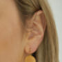 Handmade 24k Gold Plated Coin Earrings With Ear Posts, thumbnail 1 of 10