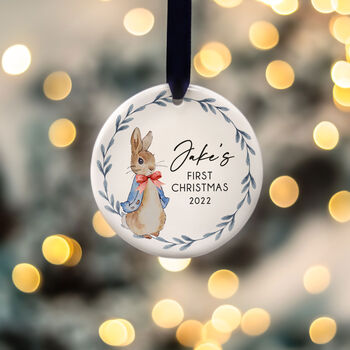 Baby's 1st Christmas Personalised Ceramic Decoration, 4 of 9