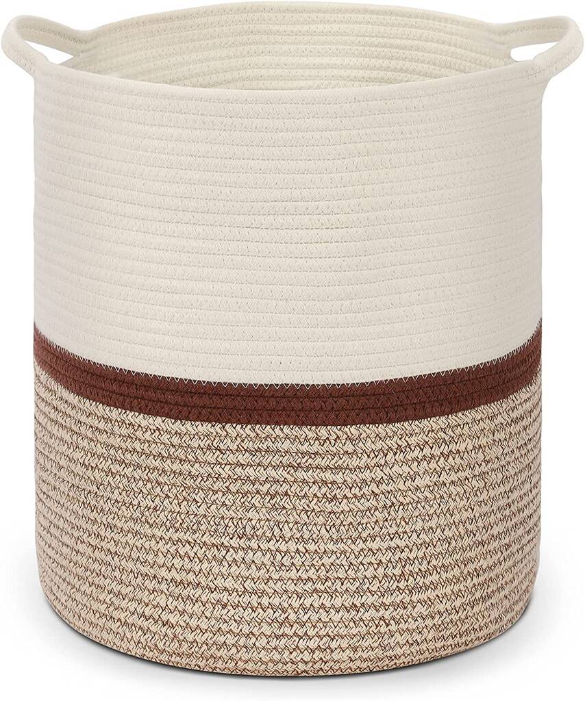 Woven Laundry Storage Basket Hamper With Handles By Momentum