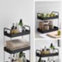 Black Plastic Storage Cart With Three Tier Baskets, thumbnail 6 of 6