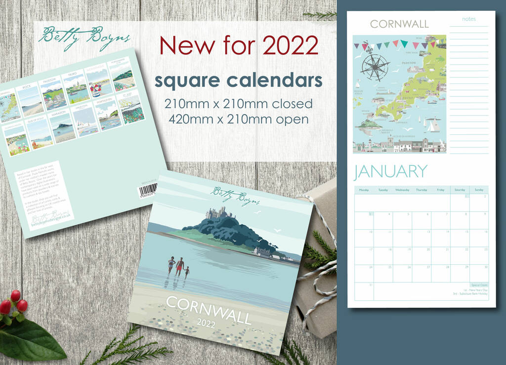 Cornwall 2022 Square Calendar