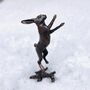 Miniature Bronze Hare Boxing Sculpture 8th Anniversary, thumbnail 11 of 11