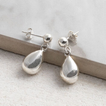 Sterling Silver Rain Drop Studs, 4 of 6