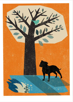 Staffordshire Bull Terrier Dog Print, 2 of 2
