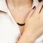Black Round Large Pearl Pendant Necklace Set, thumbnail 3 of 6