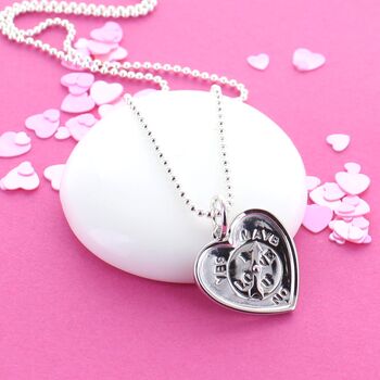 Yes No Maybe Dial Heart Necklace, 2 of 3