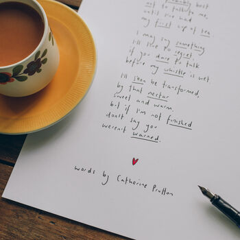 'Tea' Original Handwritten Funny Poem, 3 of 4