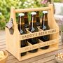Personalised Wooden Beer Crate Holder And Bottle Opener, thumbnail 1 of 2