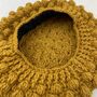 Fair Trade Boho Bobble Knit Wool Beret Hat, thumbnail 7 of 8