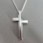 Silver Cross Pendant And Chain, thumbnail 2 of 5