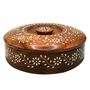 Wooden Handcrafted Round Spice Box With Spoon, thumbnail 3 of 7