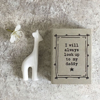 Porcelain Giraffe Keepsake For Daddy, 3 of 3