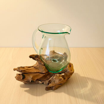 Molten Glass Serving Jug And Party Pitcher, 2 of 12