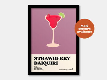 Strawberry Daiquiri Cocktail Print, 5 of 7