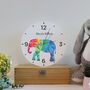 Printed Modern Elephant Children's Clock, thumbnail 1 of 2
