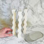 Wavy Dinner Candles Soy Wax Decorative Curvy Candle, thumbnail 8 of 10