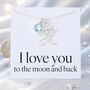 I Love You To The Moon And Back, Love Symbol Necklace, thumbnail 1 of 8