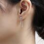 Sterling Silver Blue Opal And Chain Ear Jacket, thumbnail 6 of 11