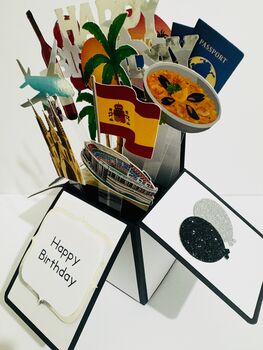 Barcelona Themed 3D Birthday Card, 4 of 7