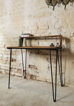Wood And Iron Study Desk, 2 of 4
