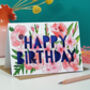 August Birth Flower Paper Cut Birthday Card, thumbnail 1 of 5