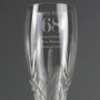 Personalised Big Age Cut Crystal Champagne Flute, thumbnail 4 of 6
