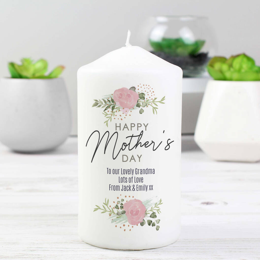 Personalised Mother's Day Candle By Uniqueful