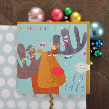 Christmas Moose Greetings Card, 4 of 5