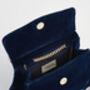 Rosy Posy Embroidered Blue Mini Top Handle Tote, thumbnail 8 of 8