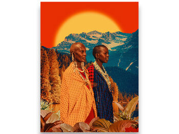 African Greetings Card, Vibrant Gloss Coated, 2 of 3