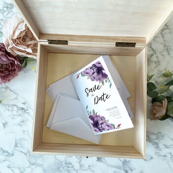 Personalised Sunflower Wedding Memories Keepsake Box, 6 of 6