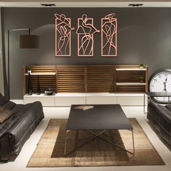 Contemporary Wooden Line Art Sculpture Gift Set For Any Room Office, 5 of 9