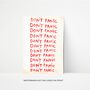 Don't Panic Positive Quote Hand Painted Art Print, thumbnail 1 of 3