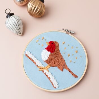The Stitched Robin Hoop Hanger Craft Kit, 5 of 7