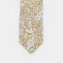 Mens Lime Yellow And White Floral Slim Style Tie, thumbnail 10 of 11