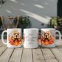 Personalised Dog Mug Cocker Spaniel B In An Autumn Wreath, thumbnail 2 of 2