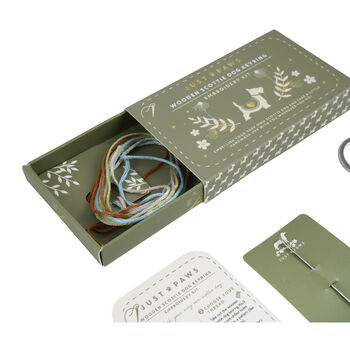 Wooden Scottie Dog Keyring Embroidery Kit | Craft | Hobby, 6 of 8