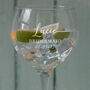 Personalised Engraved Bridesmaid Wedding Party Gin Glass, thumbnail 1 of 7