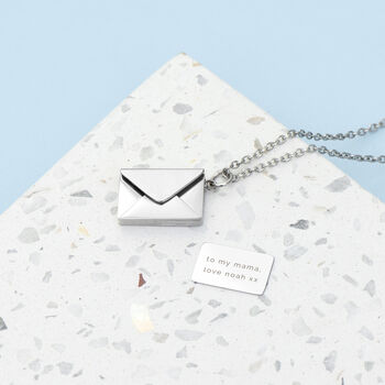 Personalised Secret Message Envelope Necklace, 11 of 12