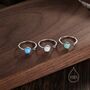 Aqua Green Opal Open Ring In Sterling Silver, thumbnail 6 of 10