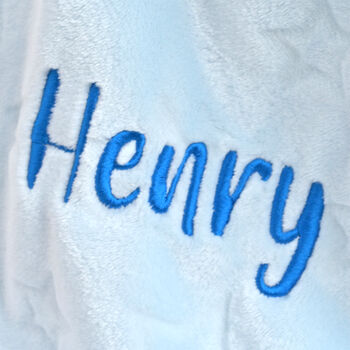 Personalised Fleece Baby Blue Star Blanket, 2 of 7