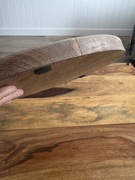 Mango Wood Round Serving Platter Tray, Chip And Dip, 6 of 7