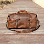 Genuine Leather Holdall With Front Pocket Detail, thumbnail 8 of 12
