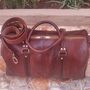 Genuine Leather Holdall Duffel Weekender, thumbnail 6 of 12