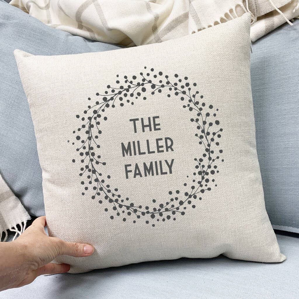 Personalised Family Cushion Cover By Perfect Personalised Gifts